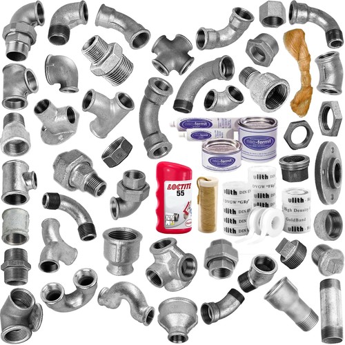 Temperguss fittings verzinkt - fittings,